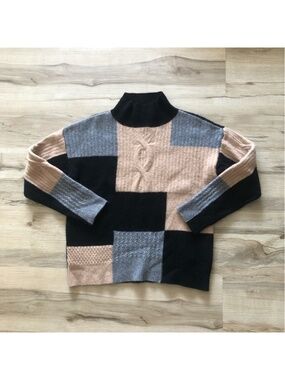 Cashmere & Wool Blend Color Block Women's Sweater